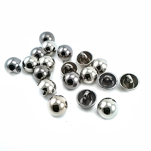 Shank Button 11 mm - 18 L Metal Shank Half Ball Button E 1092