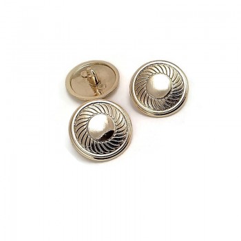 Blazer Ceket Kaban ve Hırka Metal Düğme Girdap Desenli 20 mm - 32 boy E 117