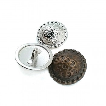 Patterned Convex Shank Button 21 mm - 32 L Jacket and Blazer Button E 193
