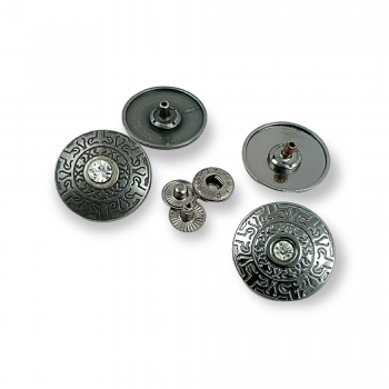 Taşlı Çıtçıt Düğme Kaban ve Mont Düğmesi 26 mm 42 boy B 47
