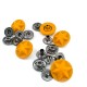 Metal Yıldız Tasarımlı Çıt çıt Düğme Mat Boya 17 mm - 27 boy E 1482 MN