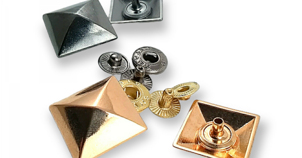 Pyramid Rivet Snap Pyramid Shape Snap Fasteners Button 19 x 19 mm