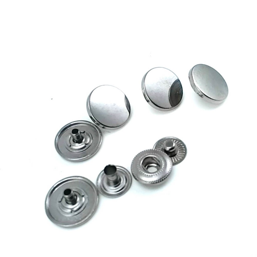 Flat Coin Shape Snap Fasteners Button 15 mm - 24 L