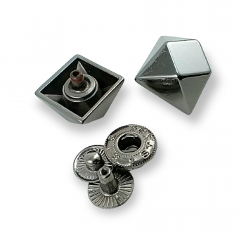 Kare Şekil Zamak Çıt çıt Düğme 16 x 16 mm E 1897