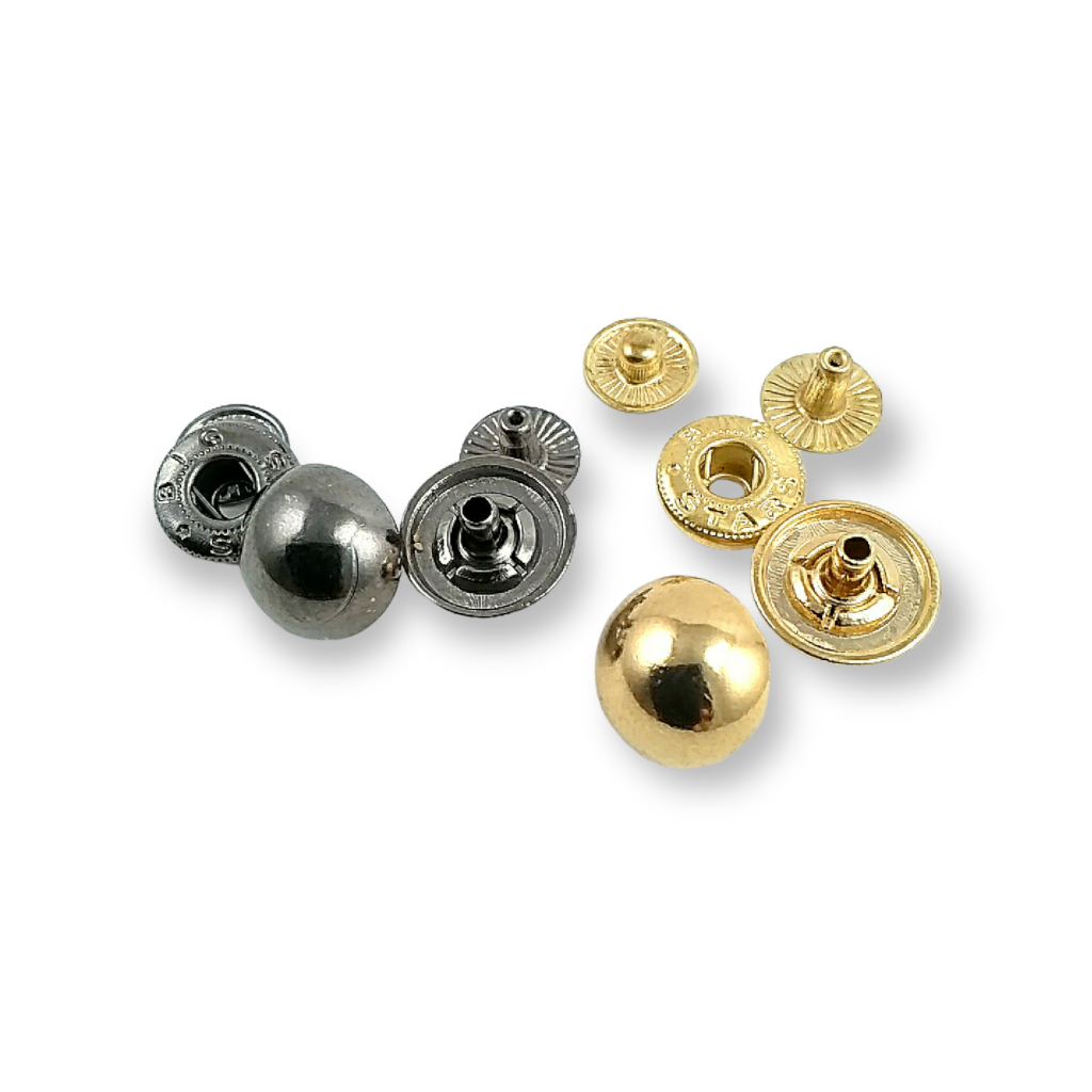 Ball Buttons - Snap Button Ball Button Metal 15 mm - 20 L