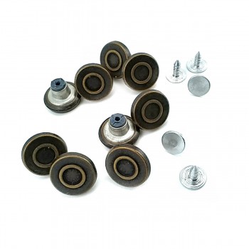 Ring Pattern Enameled Jeans Button 15 mm 24 L E 1550