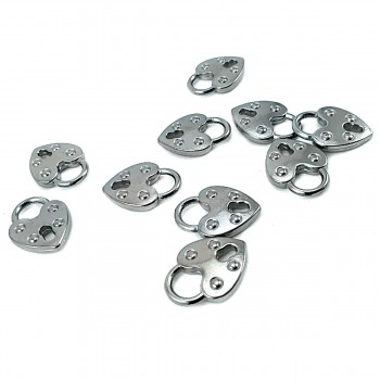 Zipper Pullers Heart Shape Sweaters Kids Clothing Tracksuit 19 mm x 14 mm  E 475