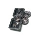 Metal şık metal çıtçıt düğme 37x17mm Е 1860