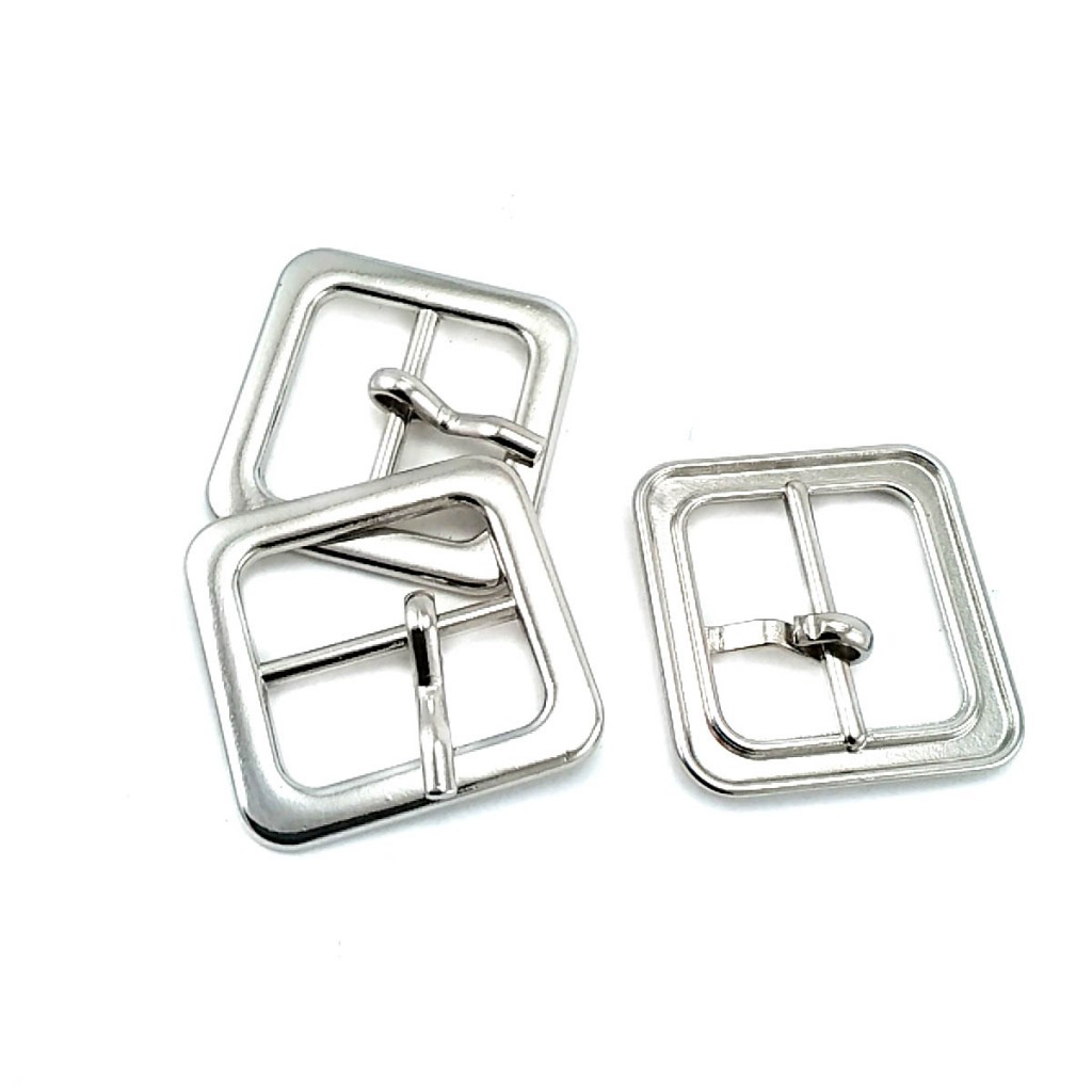 Shoe Buckles - Square Center Buckle 2 cm Flat Edge Shoe Buckle