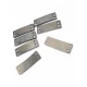 4-hole slightly curved sew-on label 21.5 mm x 7 mm E 1587