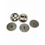 slightly wavy shiny Footed Button, Jacket Button 20 mm - 32 size E 1966