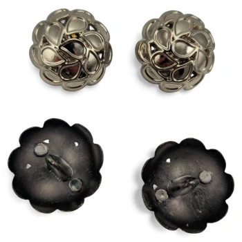 embossed flower bud patterned Jacket Button 22.7 mm - 36 size E 2101