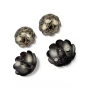embossed flower bud patterned Jacket Button 22.7 mm - 36 size E 2101