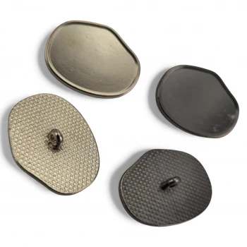 Footed button Oval Form Jacket Button 30 mm x 22.5 mm - 45 size E 2102 Footed button Oval Form Jacket Button 30 mm x 22.5 mm - 45 size E 2102