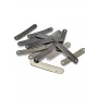 oval cornered, curved metal plate 29.2 mm x 5.3 mm E 2222