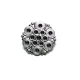 28 mm Rhinestone / Crystal Detail Shank Button front and detail view