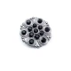 28 mm Rhinestone / Crystal Detail Shank Button front and detail view