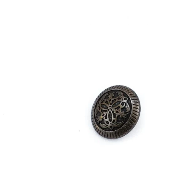 15 mm Red / Burgundy Shank Button front and detail view