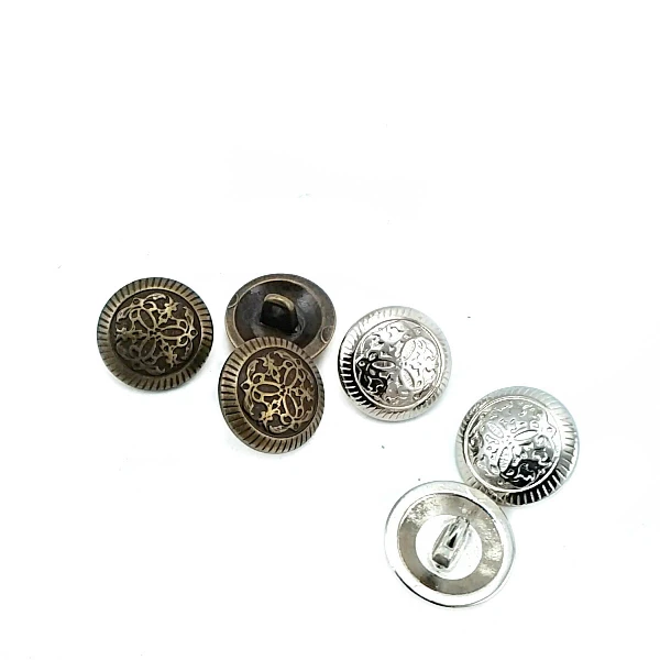 15 mm Red / Burgundy Shank Button front and detail view
