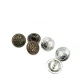 15 mm Red / Burgundy Shank Button front and detail view