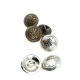 15 mm Red / Burgundy Shank Button front and detail view