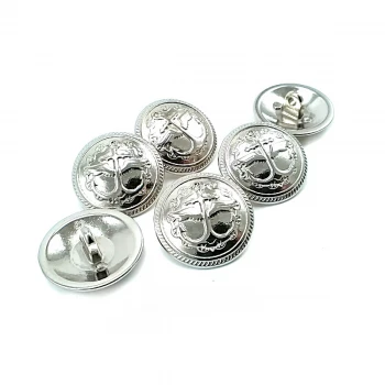 23 mm 36 boy Gemi Çapası Logolu Kaban ve Blazer Düğmesi E 1036