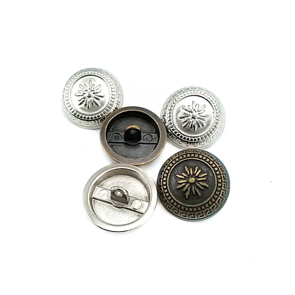 Bayan Ceket Düğmesi Çiçekli  İşlemeli Ayaklı Düğme 21 mm  - 32 boy E 1055