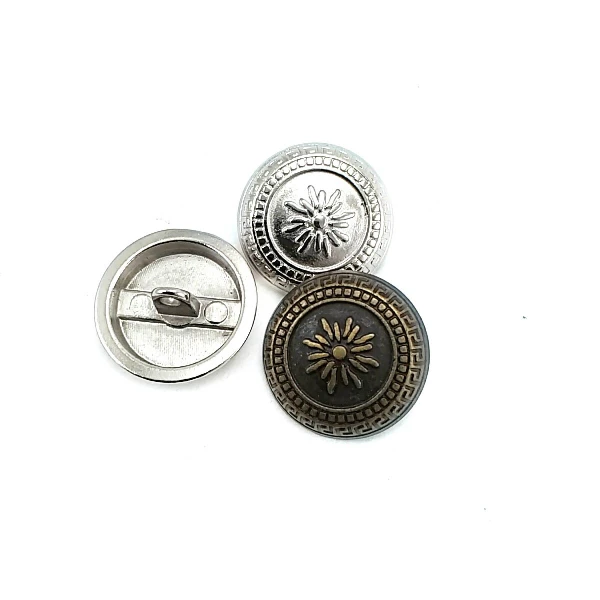 Bayan Ceket Düğmesi Çiçekli  İşlemeli Ayaklı Düğme 21 mm  - 32 boy E 1055
