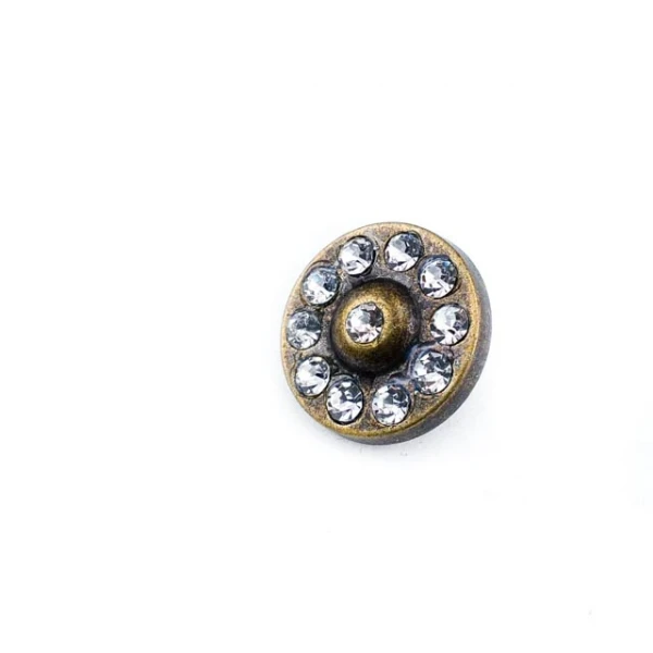 17 mm Taşlı / Kristal Detay Ayaklı Düğme ürün görseli 17 mm Taşlı / Kristal Detay Ayaklı Düğme ön ve detay görünümü