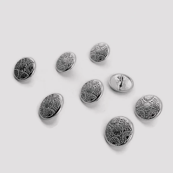 15 mm - 24 L Gold Plated Blazer Jacket Button Cufflinks Set of 8 Motif Patterned E 116 SET8