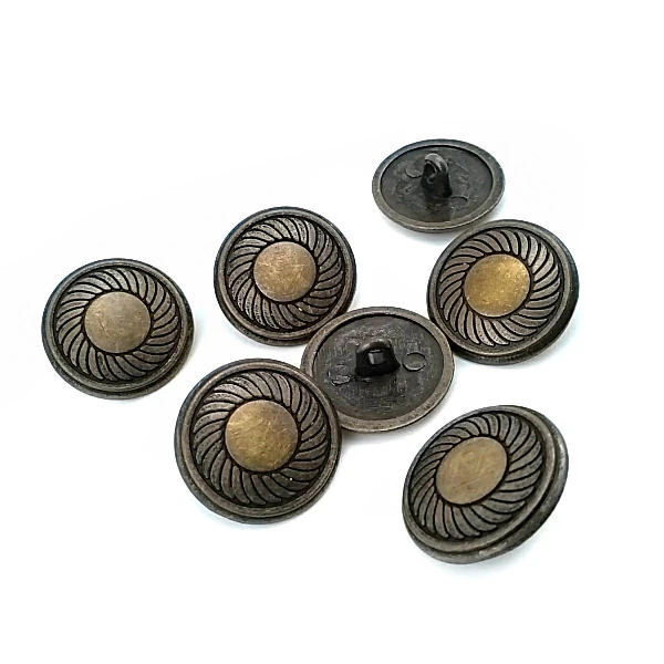 Blazer Ceket Kaban ve Hırka Metal Düğme Girdap Desenli 20 mm - 32 boy E 117