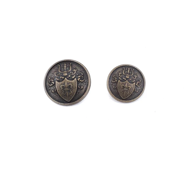 Shank Button Shield Cuffed Blouse and Jacket Cufflinks 15 mm - 24 L E 1252