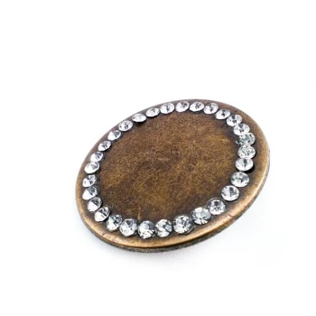 Coat Button Rhinestone Shank Button 39 mm - 64 L E 129