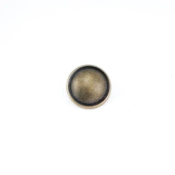 Metal Striped Shank Button 15 mm - 24 L E 1296