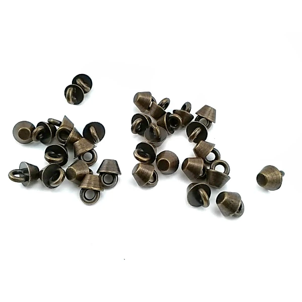 7 mm Red / Burgundy Shank Button front and detail view