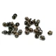 7 mm Red / Burgundy Shank Button front and detail view