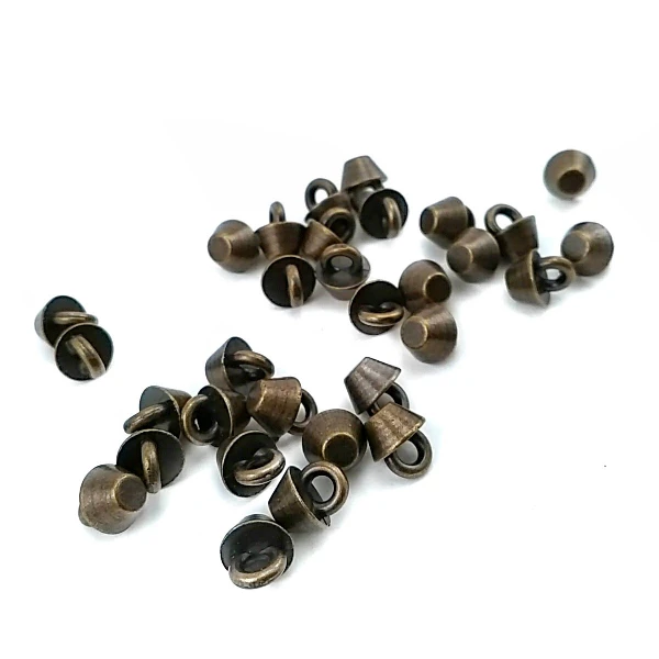 7 mm Red / Burgundy Shank Button front and detail view