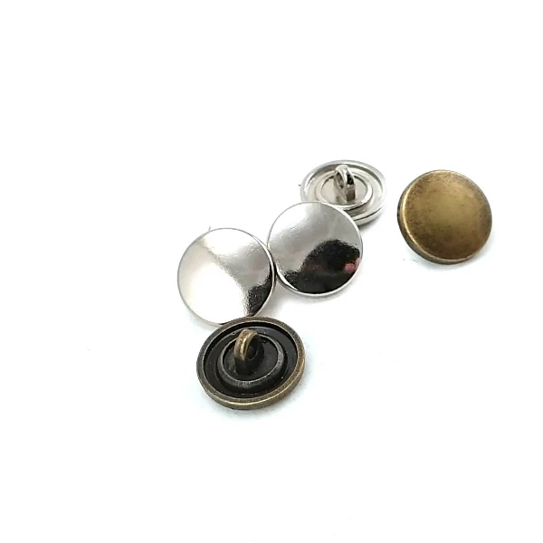 15 mm Enamel / Colored Shank Button front and detail view