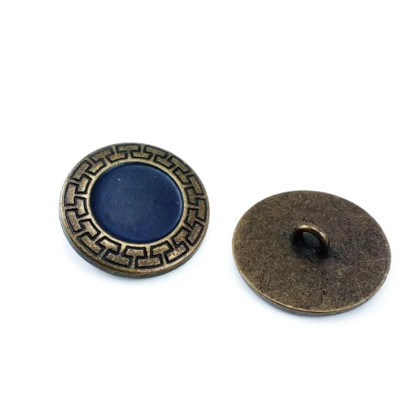 27 mm Enamel / Colored Shank Button front and detail view