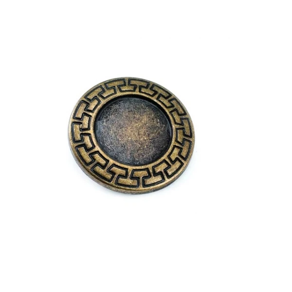 27 mm Enamel / Colored Shank Button front and detail view