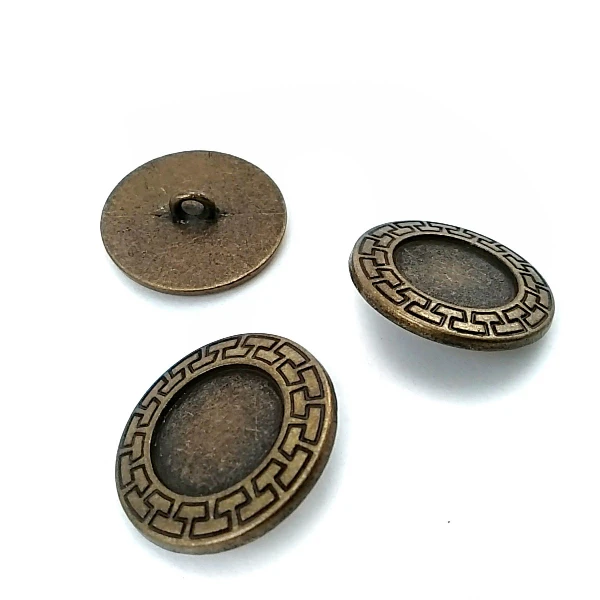 27 mm Enamel / Colored Shank Button front and detail view
