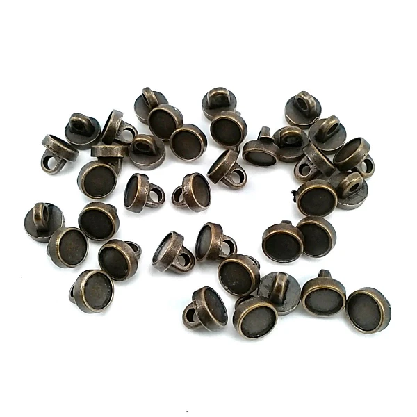 7.7 mm Enamel / Colored Shank Button front and detail view