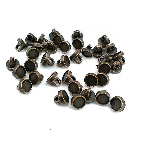 7.7 mm Enamel / Colored Shank Button front and detail view