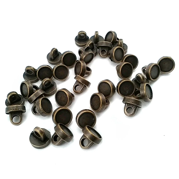 7.7 mm Enamel / Colored Shank Button front and detail view