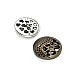 Patterned large size 30 mm metal button