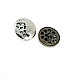 Patterned large size 30 mm metal button