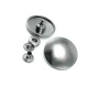 Hafif Bombeli Büyük Boy Çıtçıt Düğme 32 mm - 50 boy E 1538