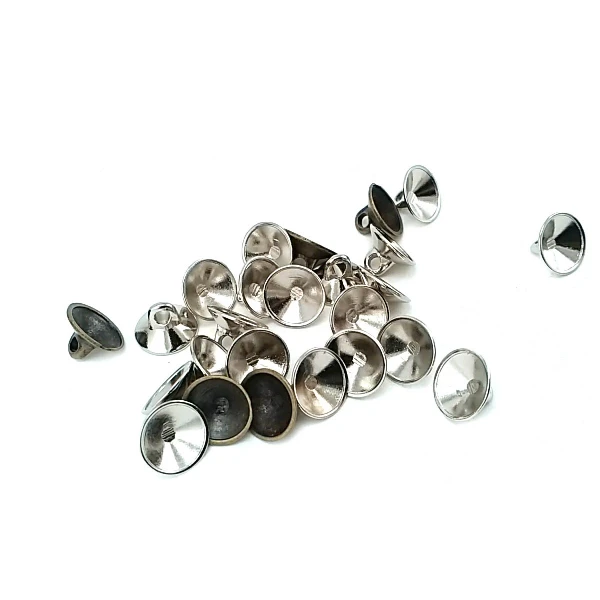 10 mm Rhinestone / Crystal Detail Shank Button front and detail view
