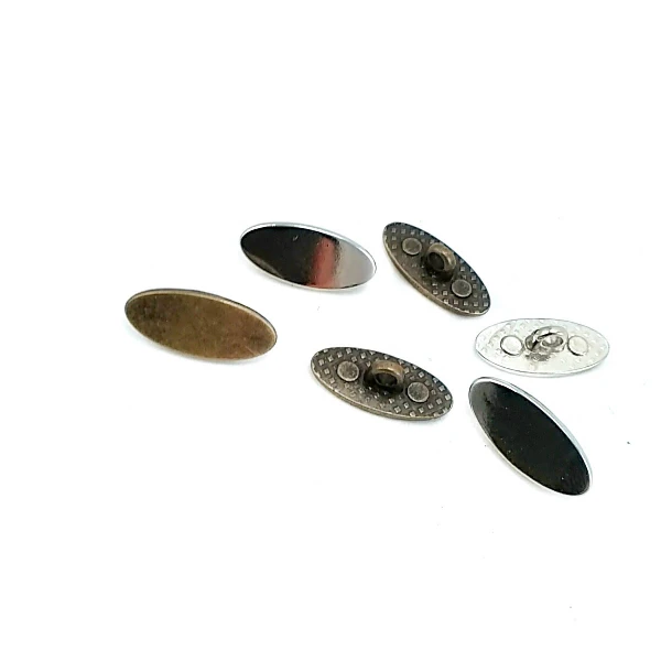 Oval Metal Ayaklı Düğme 20 mm x 9 mm E 1604