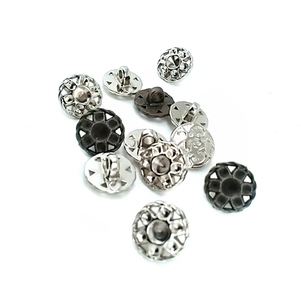 13 mm Rhinestone / Crystal Detail Shank Button product image 13 mm Rhinestone / Crystal Detail Shank Button front and detail view